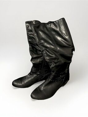 Women's Black Slouchy Knee-High Boots size 10